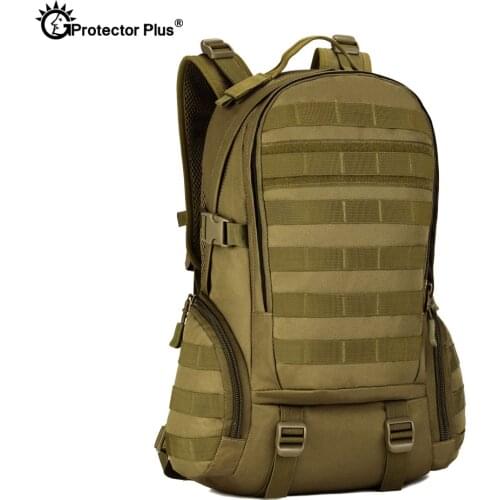 PROTECTOR PLUS Tactical Backpack Outdoor Travel Camo Webbing Backpack Full Shoulder Bag Waterproof Hunting Ammo Bags Durable