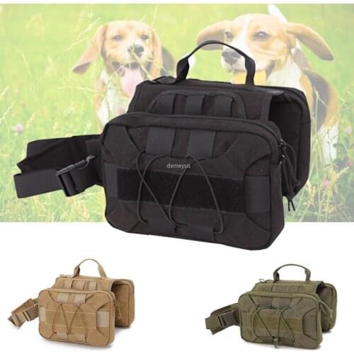 Tactical Service Dog Vest Pouches Adjustable Outdoor Shooting Hunting Dog Clothing Military Airsoft Dog Training Vest Harness