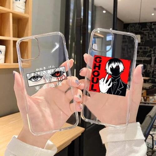 Tokyo Ghoul Trendy Anime Kaneki Ken Case for IPhone 12 11 12Pro Mini Max X XR 8 7 6s Plus SE2020 Soft Transparent Cover Coque