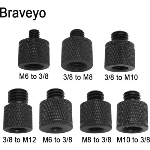 Camera Adapter Screw 3/8 to M6 M8 M10 M12 Inch Photography Screw Tripod Ballhead Mount Accessories For Dslr Live Flash Bracket