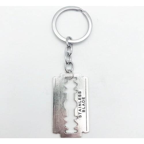 1Pcs Mini Creative Key Chain Ring Keyring Metal Keychain Gift Electric Blade
