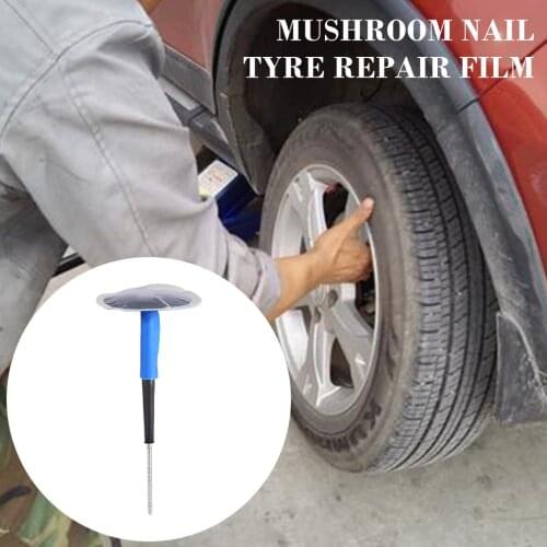 24pcs Mushroom Nail-Tyre Film Tyre Cold Patch Film Rubber Stitching Machine Tire Repair Kit Integral Plug Of Mushroom Nail