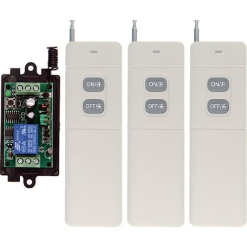 3000M Long Range DC 9V 12V 24V 1 CH 1CH RF Wireless Remote Control Switch System,315/433 MHz,Transmitter + Receiver