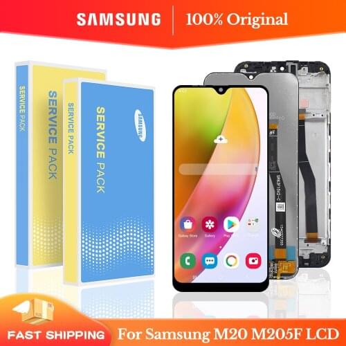 6.3'' Original m20 Display For SAMSUNG Galaxy M20 2019 SM-M205 M205F LCD Display Touch Screen Digitizer Assembly replacement