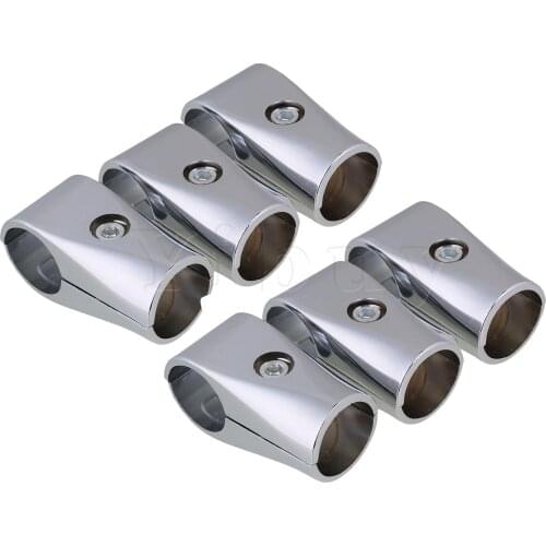 6 x Display Rack Clamp Fittings Shelf Tube Connector 2 Way 32mm ID