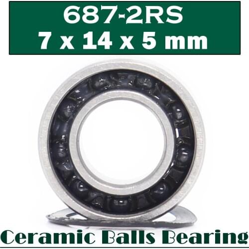 687 Hybrid Ceramic Bearing 7*14*5 mm ABEC-1 ( 1 PC) Industry Motor Spindle 687HC Hybrids Si3N4 Ball Bearings 3NC 687RS