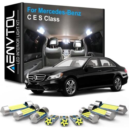 AENVTOL Canbus For Mercedes Benz C E S Class W202 W203 W204 W210 W211 W212 C207 W220 W221 Interior Dome Reading Lighting LED