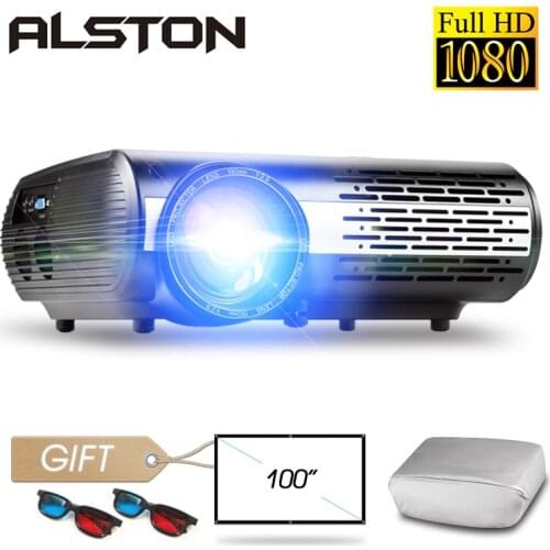 ALSTON M2/M2W FULL HD 1080P LED Projector Home Beamer Optional Android Version WIFI HDMI-compatible USB VGA Bluetooth with gift