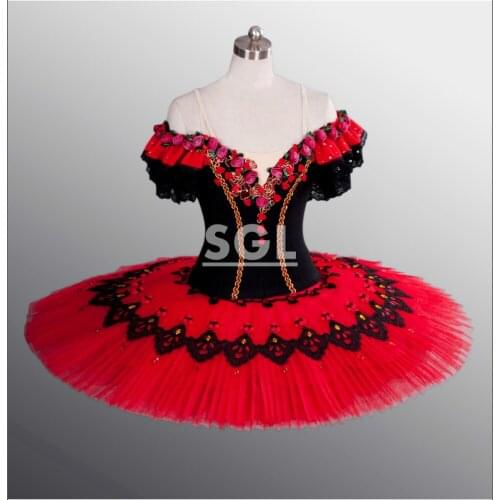 Free Shipping Adult Ballet Tutu Skirts Stage Costume For Spanish Dance In Nutcracker And Don Quixote Classical Tutus AT1104