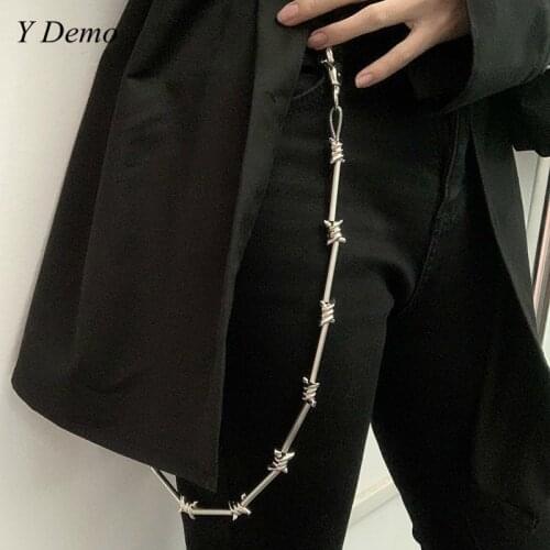Punk Thorns Chain Pants Key Chain Couple Rock Hiphop Dance Streetwear Accessory