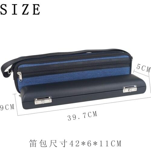 Premium 17 Hole Flute Case Waterproof Padded Flute Bag w/ Shoulder Strap for Concert Flute Woodwind Accessories