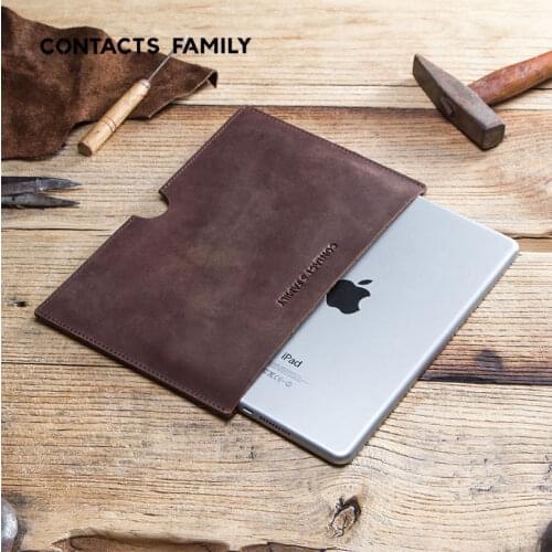 Distressed Leather Sleeve Pouch For iPad mini Case 7.9 inch Leather Portfolio Cover For iPad Pro 11 With Apple Pencil Holder