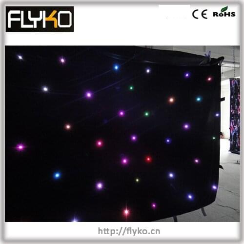 Cheaper price new product 3m high 4m wide led star curtain for stage
