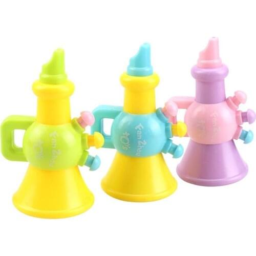 Children Kids Toy Colorful Plastic Trumpet Toys Cartoon Mini Babies Play Horn Early Musical Education Instrument Trumpet Toy