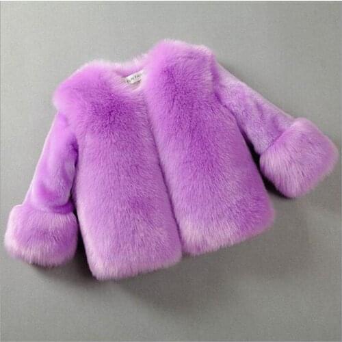 Baby Autumn Winter Waistcoat Childrens Faux Fox Fur Coat Girls Thicken Cotton Princess Luxury Kids Outerwear