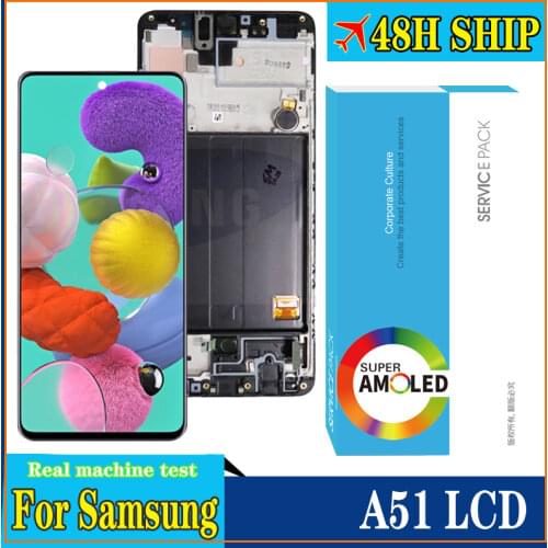 OLED/Super AMOLED LCD For Samsung A51 2020 A515 LCD A515F A515 A515F LCD Touch Screen Digitizer Assembly Repair Parts