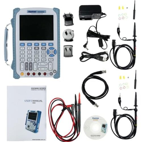 DSO8060 5 in 1 Handheld Oscilloscope 60MHz DMM Spectrum Analyzer Frequency Counter Arbtrary Waveform signal Generator
