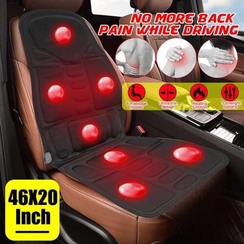 Multifunctional 12V electric heated cushion Car Chair Body Massage Heat Mat Seat Cover Cushion Neck Pain Lumbar Support Pad Back