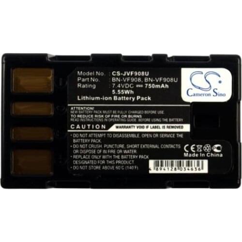 Cameron Sino 750mAh battery for JVC GZ-X900 GZ-X900EK GZ-X900U BN-VF908 BN-VF908U BN-VF908US Camera Battery
