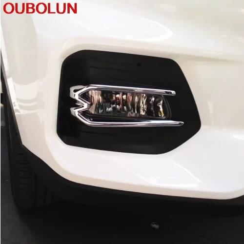 OUBOLUN For Hyundai ix35 2018 ABS Chrome Car Front Fog Light Lamp Cover Trims Car Exterior Styling 2pcs