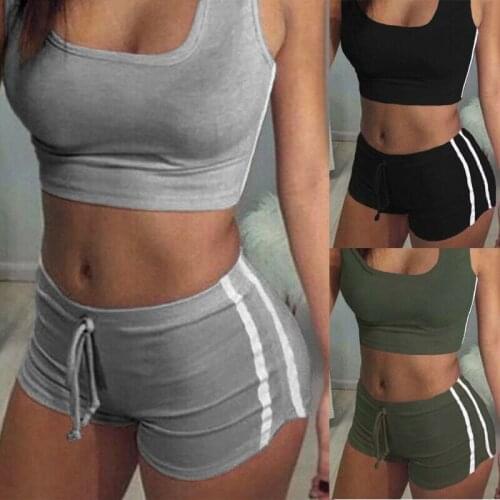 Summer Seamless Yoga Suits Sport Crop Tops High Waist Fitness Shorts Gym Running Sportswear Workout Clothes 2 Piece Set Women