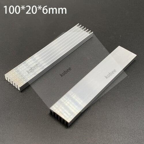 Hot Silver-White Heat Sink LED100x20x6mm Heat Sink Aluminum Cooling Fin