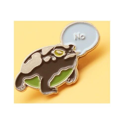 Frog alloy enamel pin Cute creative denim outfit adorns cartoon brooch Classic film pulp fictionbadge