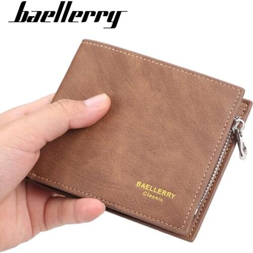 Baellerry Small Wallets Men Wallets Short Mens Wallet Leather Guarantee Purse For Male Coin Purse Rifd Wallet Cartera Hombre