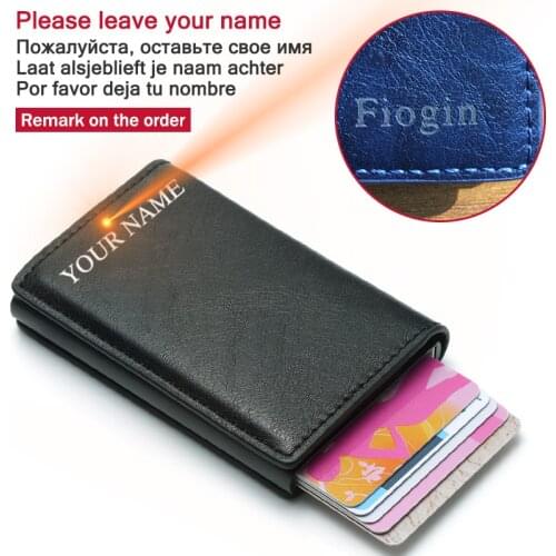 Top Quality Wallet Men Money Bag Mini Purse Male Aluminium Rfid Card Holder Wallet Small Smart Wallet Thin Vallet Wallet
