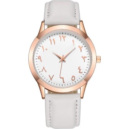 Arabic Numbers Dial Wrist Watch Day Date Analog Leather Quartz Watch Luxury Lady Wristwatches Leather Causal Quartz Clocks Watch