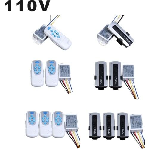 AC110V Digital Wireless Remote Control Switch With Three Remote Controls Through-wall Transmitter For Lamps Light Exhaust Fan
