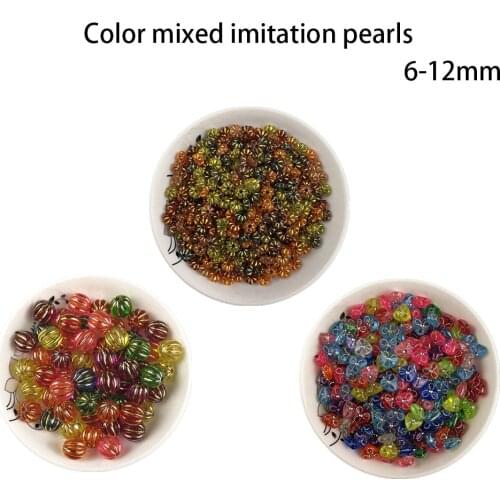 Peach heart plum blossom imitation pearl clothing decoration accessories 6-12mm handmade material beaded ABS loose beads