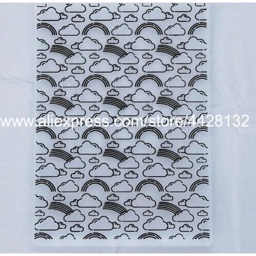 Cloud Rainbow Plastic Embossing Folder For Scrapbook DIY Album Card Tool Plastic Template 12.5x17.7cm 9081647