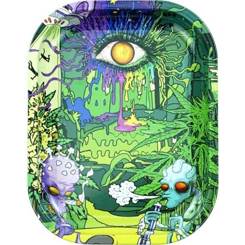 Rolling Tray Tobacco Plate Smoking Accessories Plate 180mm*141mm Metal Rolling Tray for Cigarette