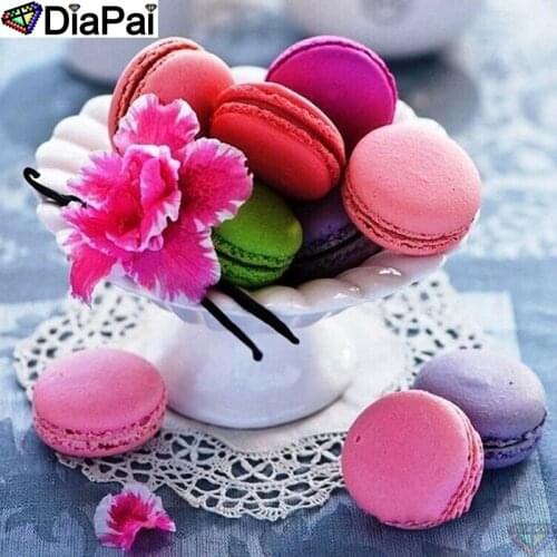 DIAPAI 5D DIY Diamond Embroidery Full Display "Colored cookie flower" Diamond Painting Square/Round Rhinestones Decor Art A25435