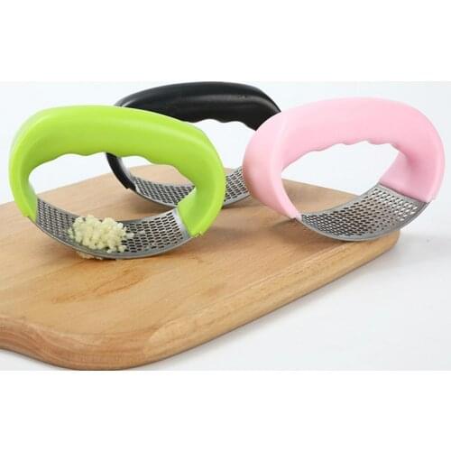 Garlic Press Food Grade Simple Operation Stainless Steel Garlic Press Rocker for Daily Use Vegetable Tools Kitchen Gadgets