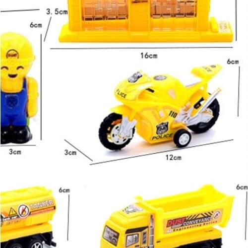 Ground Stall Selling Childrens Recycling Car Large Engineering Car Toy Gift Box Set Boy Military Fire Fighting Car Model