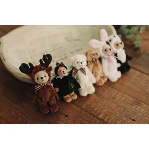 Newborn baby photography props teddy bear mini doll baby photo studio props