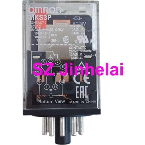 MKS3P AC110V AC24V DC12V Authentic original OMRON Intermediate relay (alternative MK3P-I) 110VAC 24VAC 12VDC