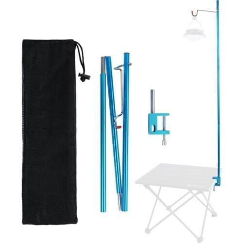 Collapsible Lantern Stand Pole Lightweight Portable Outdoor Camping Fishing Lamp Hook Rack Lantern Stand Pole Rack