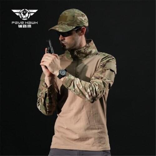 Outdoor T-shirt Men Long Sleeve Hunting Tactical Military Army Shirts Uniform Hiking Breathable Shirt