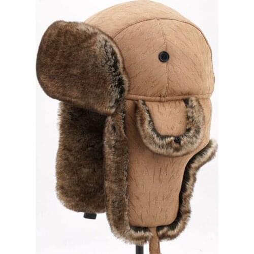 Outdoor Men Women Winter Hunting Flight Cap Coldproof Thicken Thermal Protective Ear Cotton Hat Camping Hiking Fishing Sport Hat