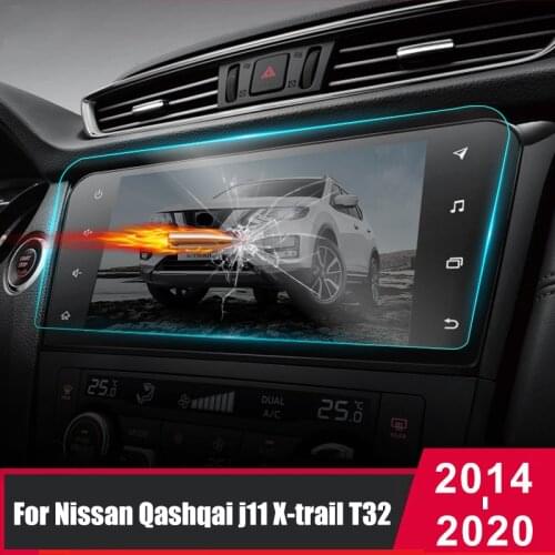 Tempered Glass Car Navigation Screen Protective Film Sticker For Nissan Qashqai J11 X-trail X trail T32 2014-2020 Accessories