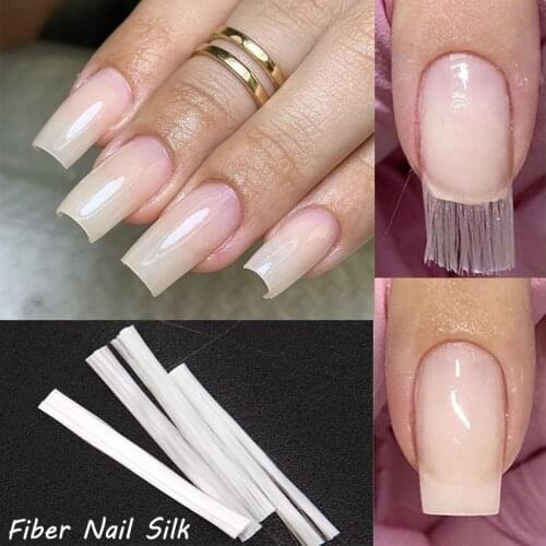 10/20/50pcs Professional Fiberglass Nail Extension Glass Fiber for Nail Silk Extension Form Acrylic Tips Nail Salon Fibernail