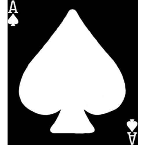 11.2*12.5CM Cartoon For Poker Is The Ace Of Spades Car Sticker High Quality Decoration Vinyl Graphic C12-0058