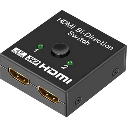 3D 4K 2 x 1 / 1 x 2 Bi-Directional HDMI Switcher HDMI 2.0 Switch Splitter