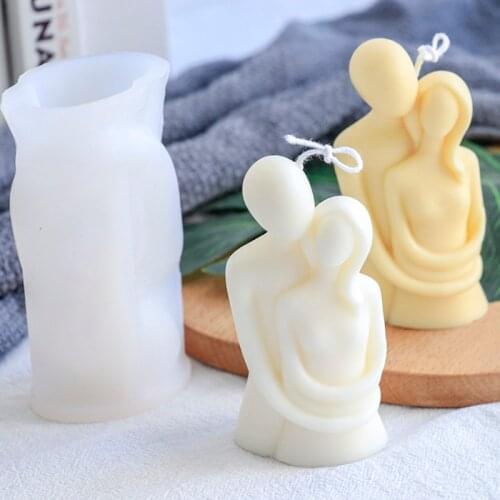 3D Romantic Couple Art DIY Silicone Mold Aromatherapy Candle Mold Craft Gypsum Decoration Plaster Silicone Mold