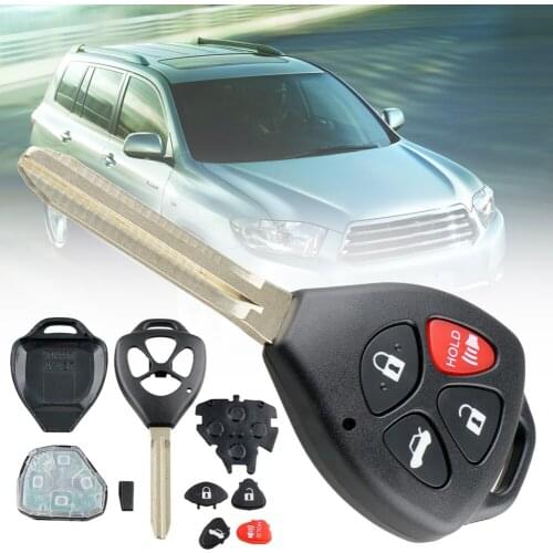 4 buttons Remote Car Key Fob Shell Case for 2007 2008 2009 2010 2011 Toyota Camry Rav4 2008-2012 Scion FCCID: HYQ12BBY 314.4MHZ