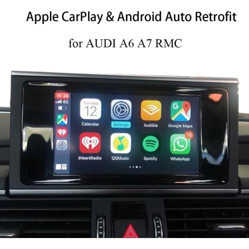 Apple CarPlay Wireless A6 C7 Carplay for AUDI 2012--2017 RMC Support Siri Voice Car Steering Wheel Button Operated Android Auto