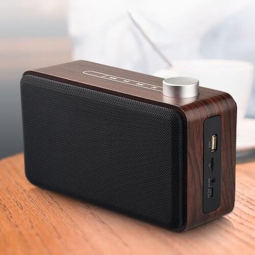 W5A wireless Bluetooth speaker new multi-function U disk wooden home subwoofer audio